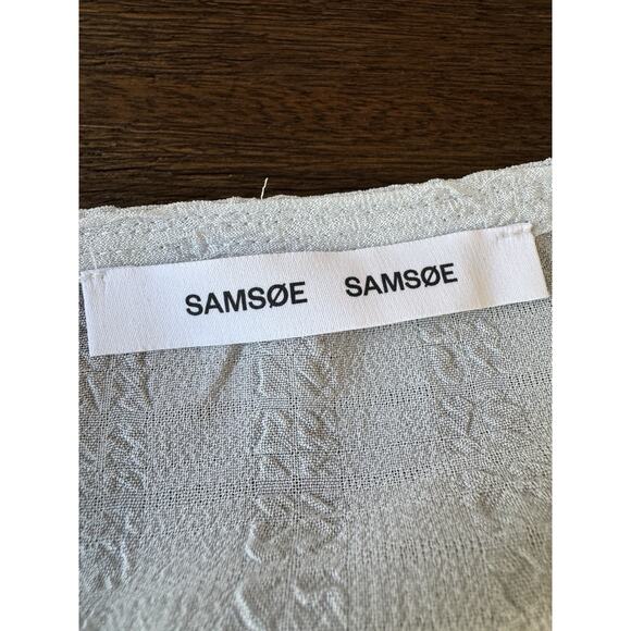 SAMSOE Light Blue Wrap Blouse - Picture 3 of 9